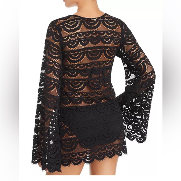 Pilyq Noah swim tunic black lace xs/s - Picture 2 of 3